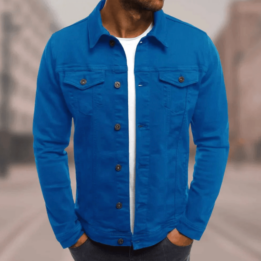 Modische Denimjacke Männer Trend