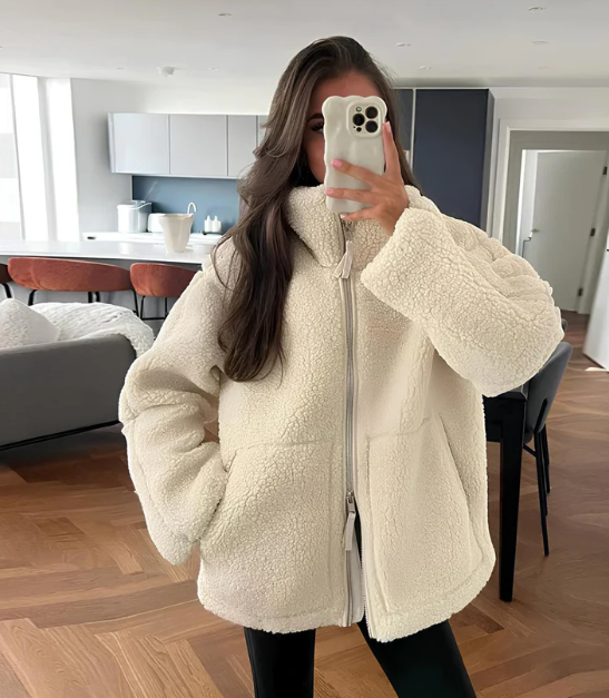 Damen Sherpa Fleecejacke Warm