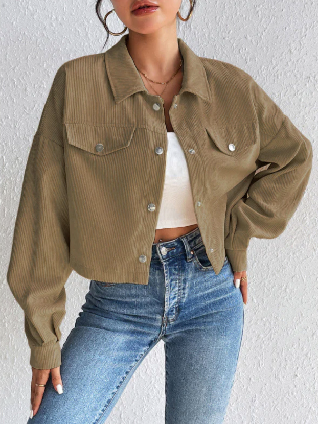 Frauen Vintage Jacke Elegant Retro Look