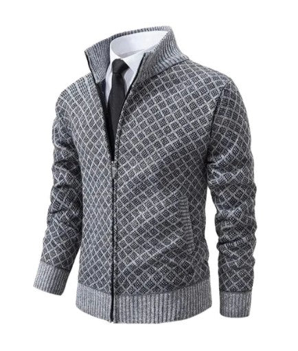Strickjacke Gemustert Jacquard Stil