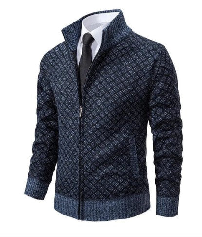 Strickjacke Gemustert Jacquard Stil