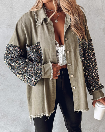 Frühjacks Frühling Frauenjacke Pailletten Style - IdealeKleiden