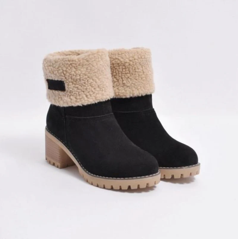 Damen Winterstiefel Warm Gefüttert Schnee - IdealeKleiden