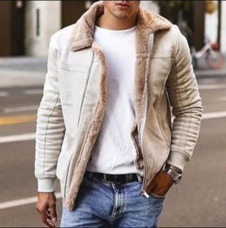 Herren Winterjacke Pelzgefüttert Gesteppt Gino - IdealeKleiden