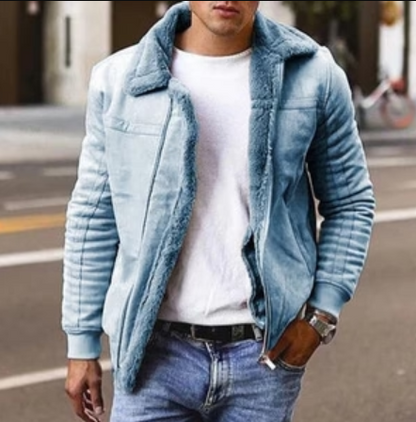 Herren Winterjacke Pelzgefüttert Gesteppt Gino