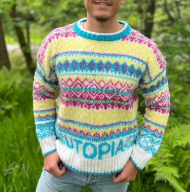 Retro Pullover Rundhals Vintage Look - IdealeKleiden