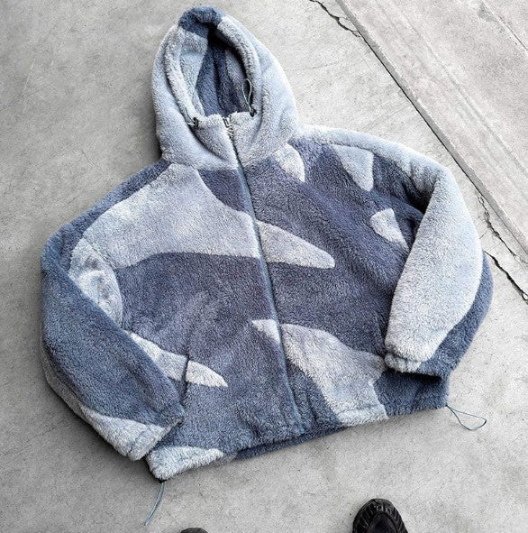 Herren Lammwolljacke Warm Reißverschluss