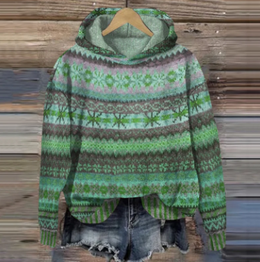 Kapuzenpullover Retro Style Damen