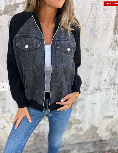 Modische Denim-Jacke Damen Trend