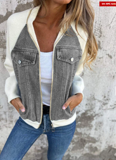 Modische Denim-Jacke Damen Trend