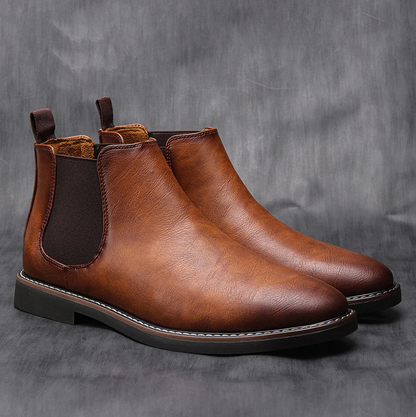 Herren Chelsea Stiefel Elegante Lederoptik