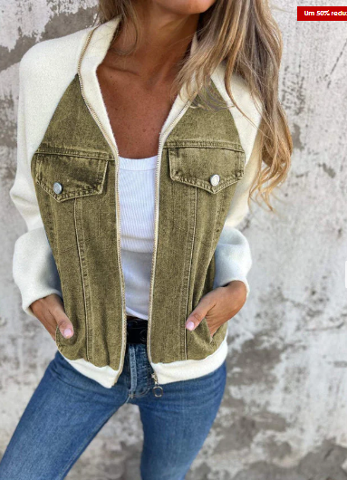 Modische Denim-Jacke Damen Trend