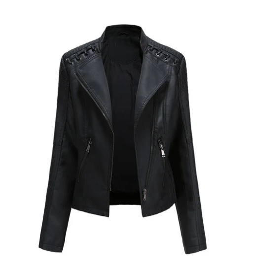 Sani - Elegante Lederjacke Damen Mode - IdealeKleiden