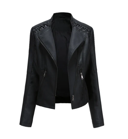 Sani - Elegante Lederjacke Damen Mode - IdealeKleiden