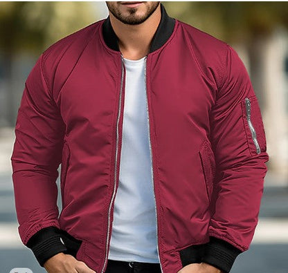 Herren Bomberjacke Schwarz Modern - IdealeKleiden