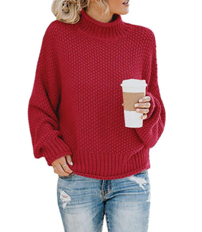 Damen Rollkragenpullover Weich und Warm