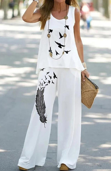 Frühjahr Outfit 2-teilig Elegant Damenschuhe