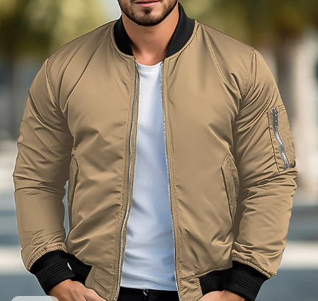 Herren Bomberjacke Schwarz Modern