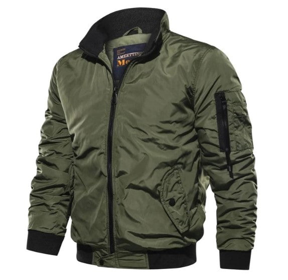 Herren Übergangsjacke Arm-Tasche Praktisch