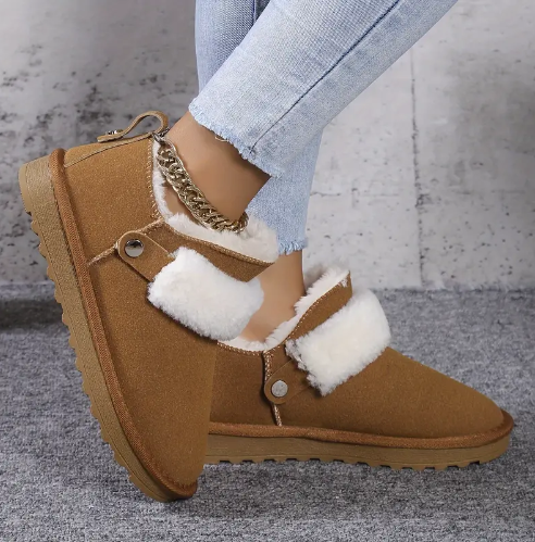 Warm gefütterte Schneestiefel Damen Winter - IdealeKleiden