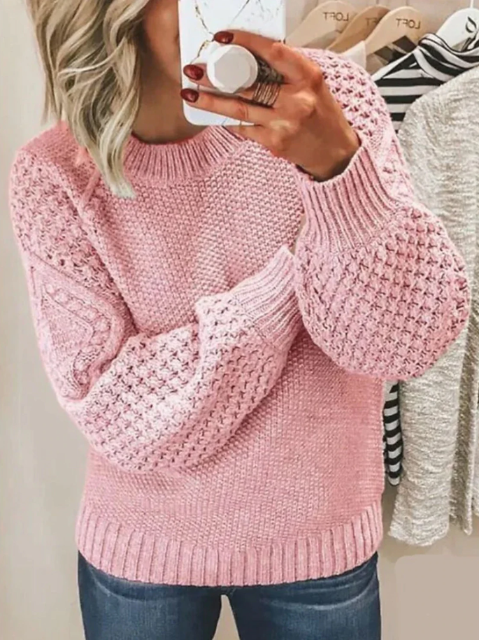 Kuschelig Pullover Gerippt Bequem
