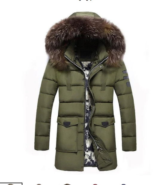 Herren Übergangsjacke Fellbesatz Elegant