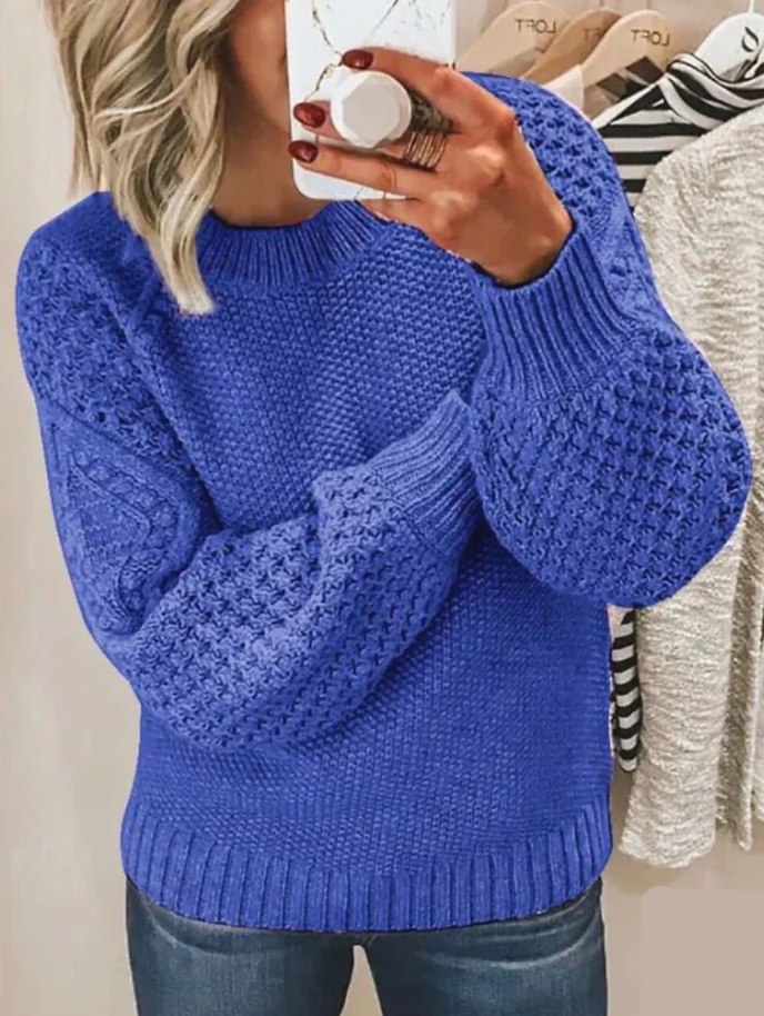 Kuschelig Pullover Gerippt Bequem