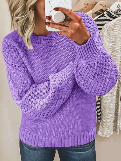 Kuschelig Pullover Gerippt Bequem