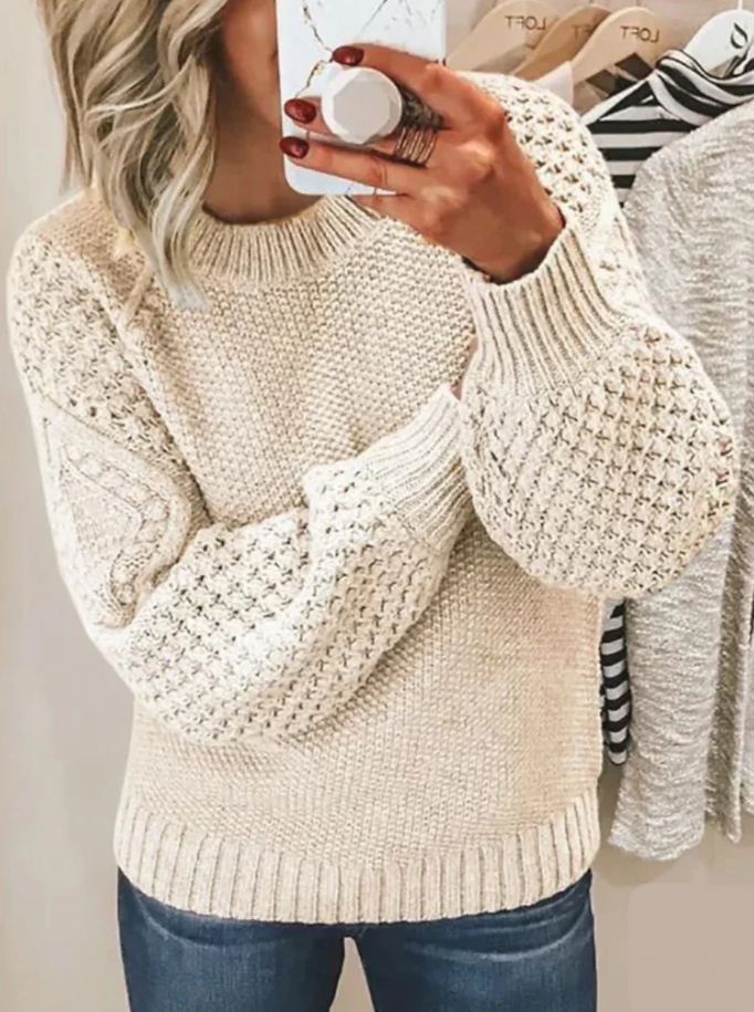Kuschelig Pullover Gerippt Bequem