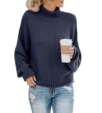 Damen Rollkragenpullover Weich und Warm
