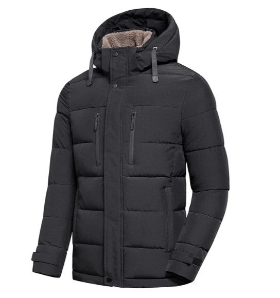 Herren Winterjacke Abnehmbare Kapuze Modern