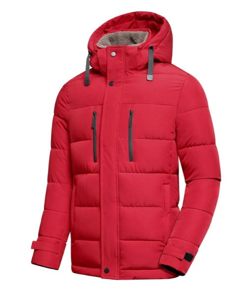 Herren Winterjacke Abnehmbare Kapuze Modern - IdealeKleiden