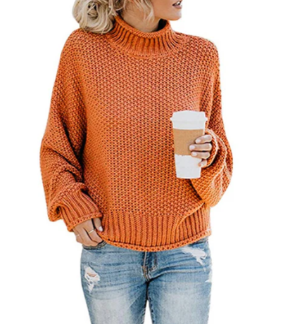 Damen Rollkragenpullover Weich und Warm