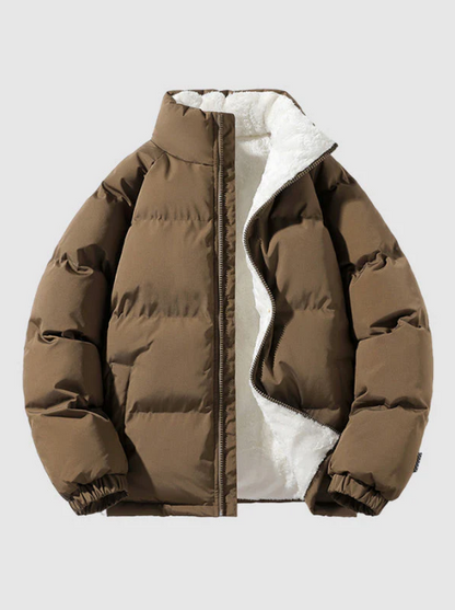Warme Daunenjacke Fleece Gefüttert Damen