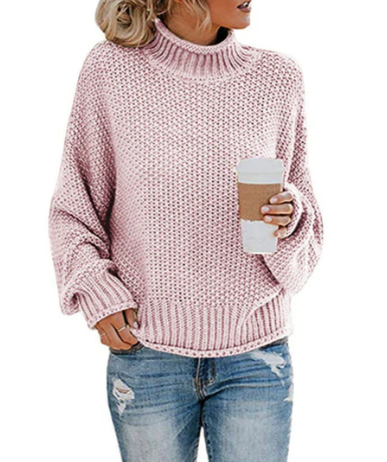 Damen Rollkragenpullover Weich und Warm