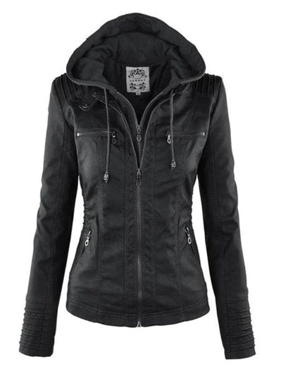 Lederjacke Damen Stil Schwarz