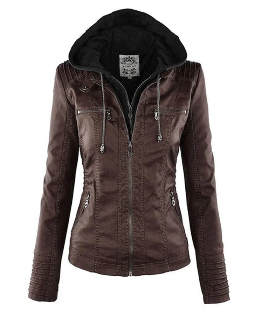 Lederjacke Damen Stil Schwarz - IdealeKleiden