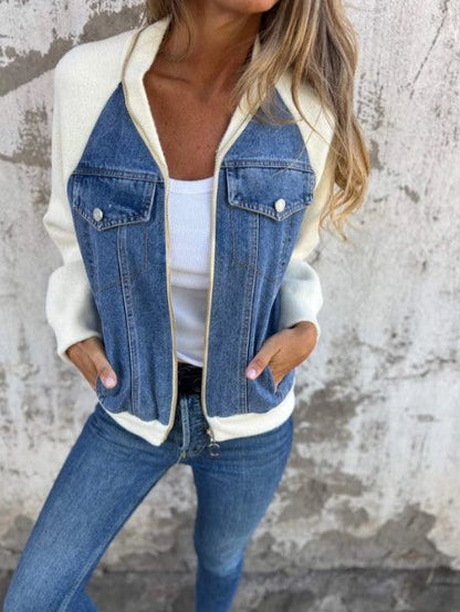Herbstliche Jeansjacke Modern Elegant - IdealeKleiden