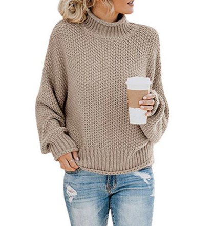 Damen Rollkragenpullover Weich und Warm