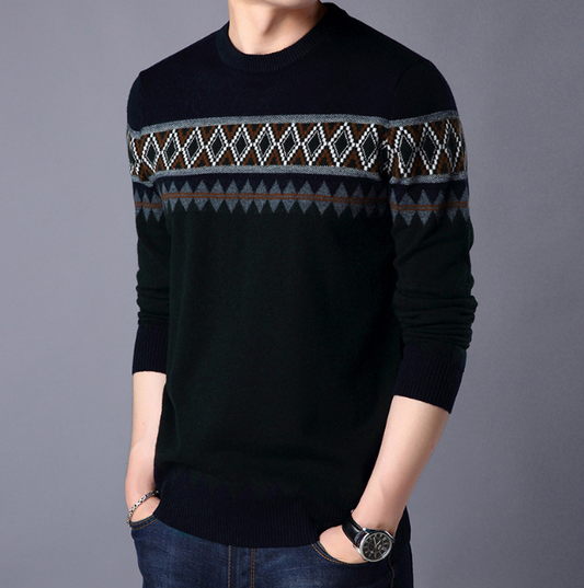 Herren Pullover Streifen Design - IdealeKleiden