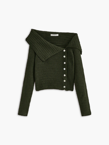 Asymmetrisches Damen-Oberteil Strick Design