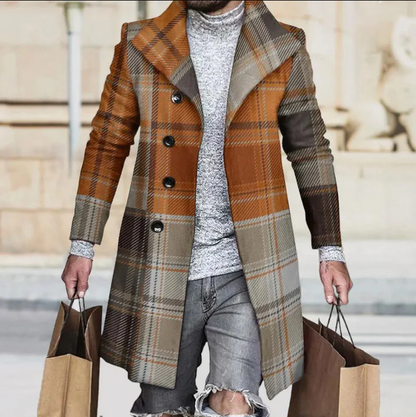 Eleganter Herrenmantel Slim Fit Lang