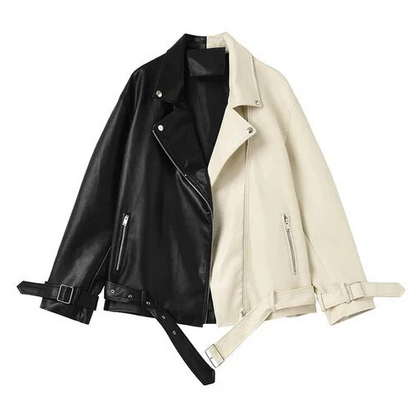Stylische Damenjacke Zwei-Farben Trendy Look