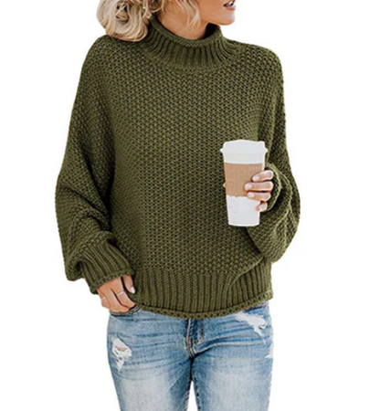 Damen Rollkragenpullover Weich und Warm