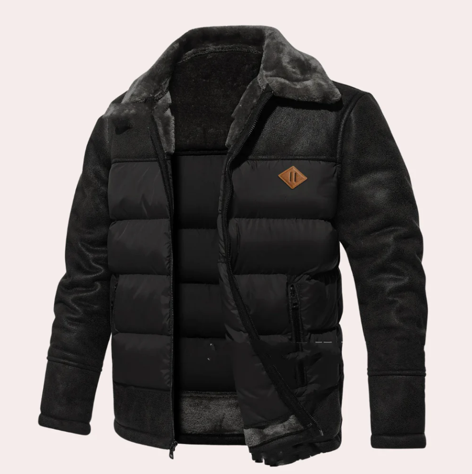 Kuschelige Herren Winterjacke Warm Isoliert