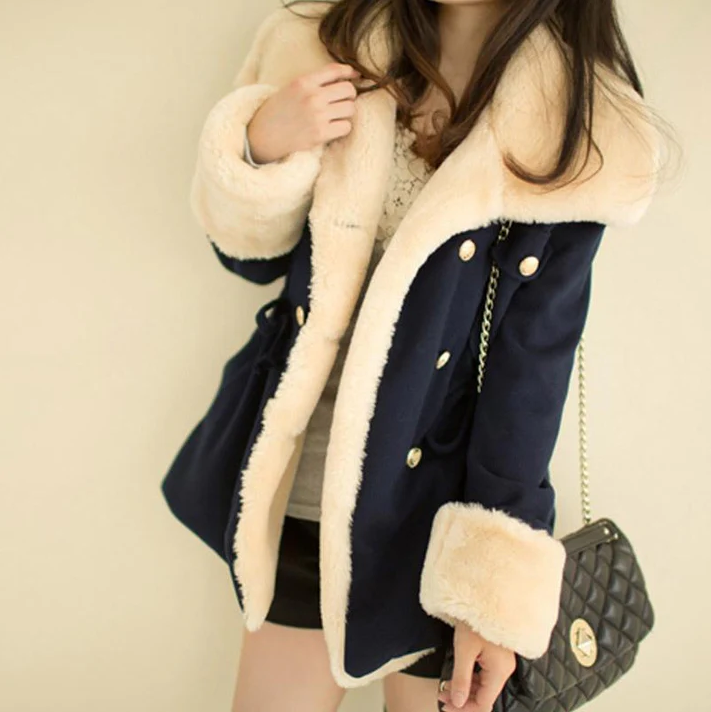 Stylischer Wintermantel Damen Elegant