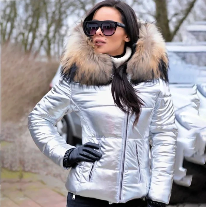 Eleganter Damen Wintermantel mit Kunstfell - IdealeKleiden