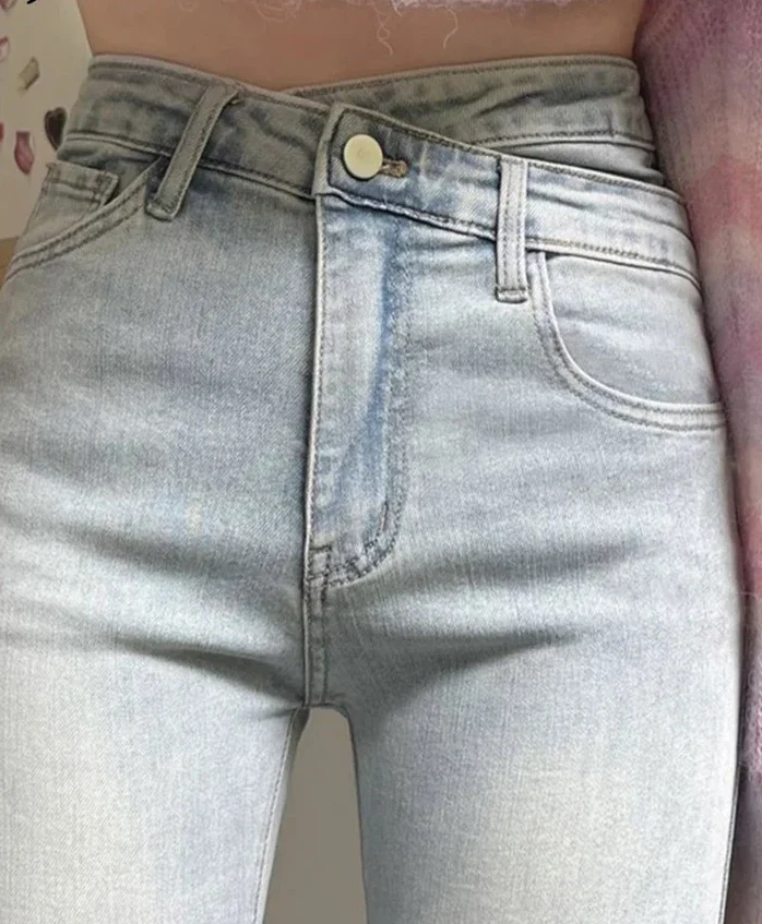 Schmale Damen-Hose Hochtailliert Elegant