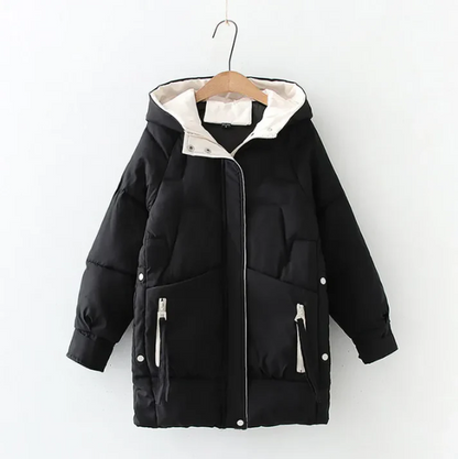 Winterparka mit Kapuze Karo