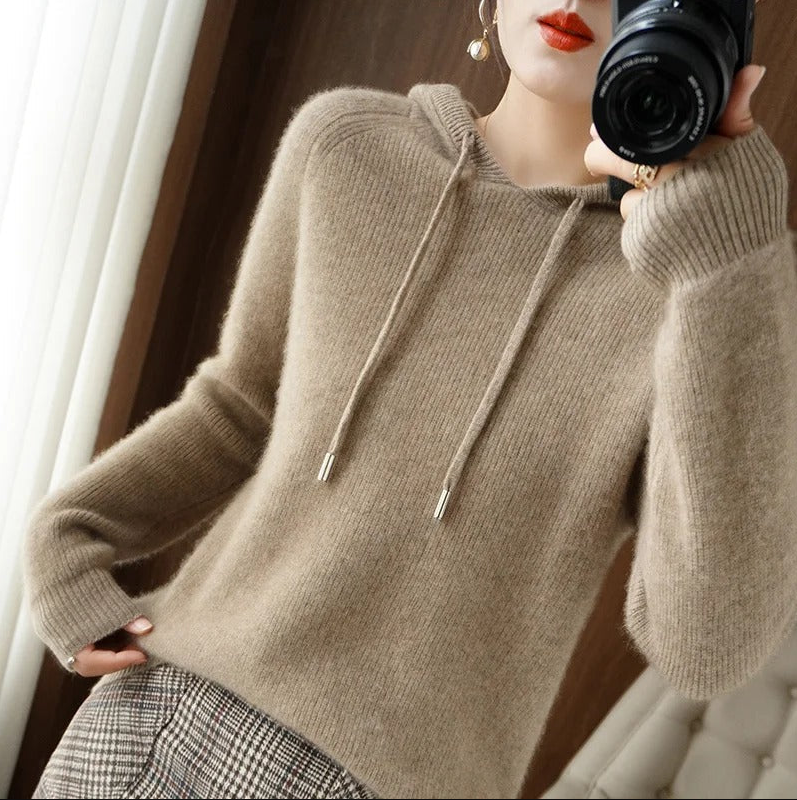 Dorothy - Strickpullover mit Kapuze